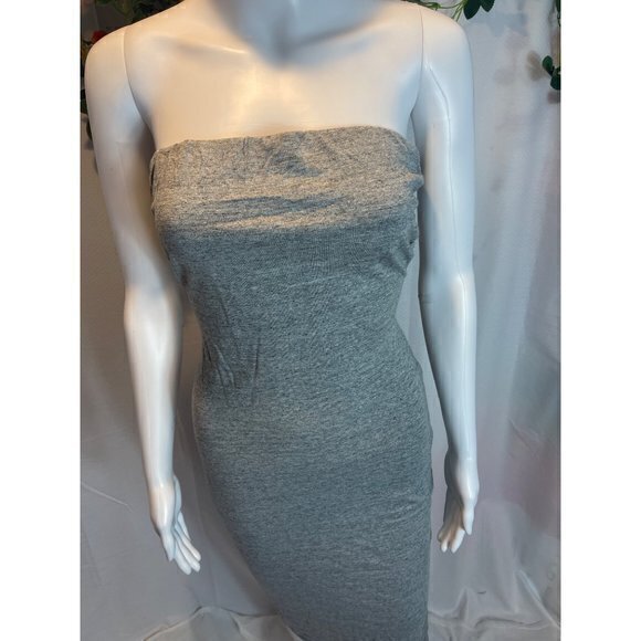 Rhianna Tube Dress - Cotton Blend Heather Grey Size Large RefFNB3‎ - Picture 11 of 13